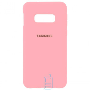 Чохол Silicone Case Full Samsung S10E G970 рожевий