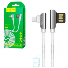 USB кабель Hoco U42 ″Exquisite steel″ micro USB 1.2m белый