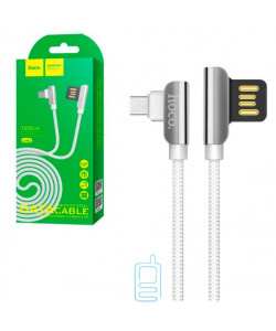 USB кабель Hoco U42 "Exquisite steel" micro USB 1.2m білий