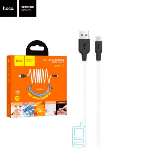 USB Кабель Hoco X21 Plus ″Silicone″ micro USB 2М черно-белый