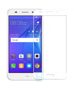 Захисне скло Full Screen Huawei Y3 2017, Y3 2018 white тех.пакет