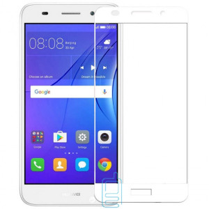 Защитное стекло Full Screen Huawei Y3 2017, Y3 2018 white тех.пакет