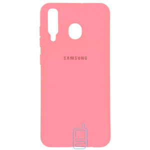 Чехол Silicone Case Full Samsung M30 2019 M305 розовый