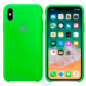Чохол Silicone Case Apple iPhone X, XS яскраво-зелений 40