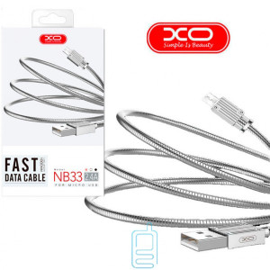 USB кабель XO NB33 micro USB 1m серебристый