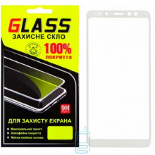 Защитное стекло Full Screen Samsung A8 Plus 2018 A730 white Glass