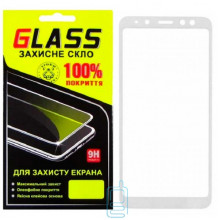 Защитное стекло Full Screen Samsung A8 2018 A530 white Glass