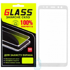 Захисне скло Full Screen Samsung A8 2018 A530 white Glass