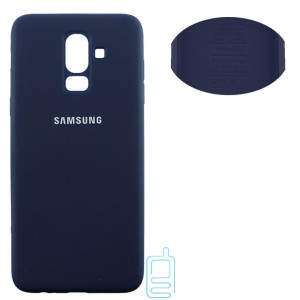 Чехол Silicone Cover Full Samsung J8 2018 J810 синий