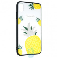 Чехол накладка Glass Case Apple iPhone XS Max Pineapple