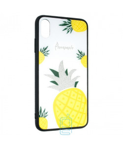 Чехол накладка Glass Case Apple iPhone XS Max Pineapple