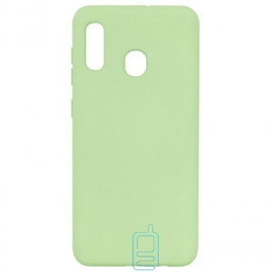 Чехол Silicone Cover Full Samsung A20 2019 A205, A30 2019 A305 салатовый