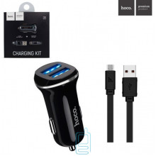 Автомобільний зарядний пристрій HOCO Z1 2USB 2.1A micro-USB black