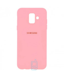 Чохол Silicone Case Full Samsung A6 2018 A600 рожевий