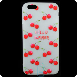 Чехол силиконовый Summer Apple iPhone 6, 6S Small Cherry