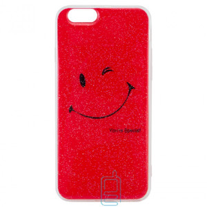 Чохол силіконовий Glue Case Smile shine iPhone 6, 6S червоний