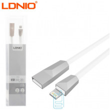 USB кабель LDNIO LS26 lightning 1m білий