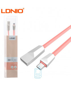 USB кабель LDNIO LS26 micro USB 1m рожевий