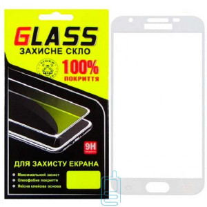 Защитное стекло Full Screen Samsung J3 2018 J337 white Glass