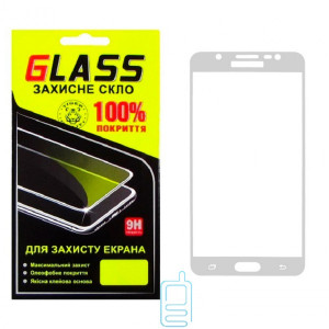 Захисне скло Full Screen Samsung J7 2016 J710 white Glass
