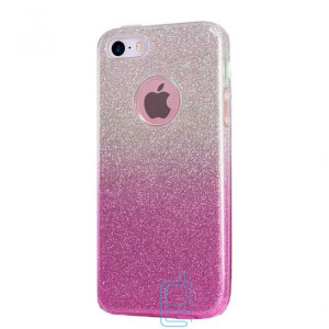 Чехол силиконовый Shine Apple iPhone 7, iPhone 8 градиент розовый