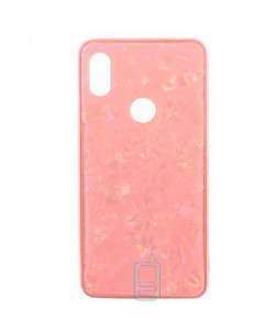 Чохол накладка Glass Case Мармур Xiaomi Redmi 6Pro, A2 Lite рожевий