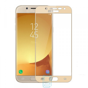 Защитное стекло Full Screen Samsung J3 2017 J330 gold тех.пакет