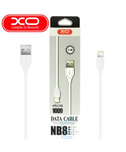 USB кабель XO NB8 Apple Lightning 1m білий