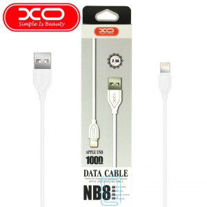 USB кабель XO NB8 Apple Lightning 1m белый