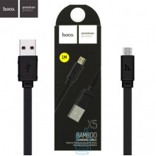 USB кабель Hoco X5 ″Bamboo″ micro USB 1m черный