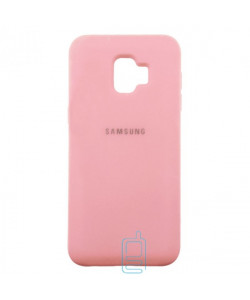 Чехол Silicone Case Full Samsung J2 Core 2018 J260 розовый