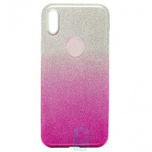 Чехол силиконовый Shine Apple iPhone XR градиент розовый