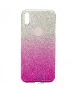 Чехол силиконовый Shine Apple iPhone X, XS градиент розовый