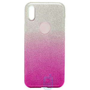 Чехол силиконовый Shine Apple iPhone XR градиент розовый