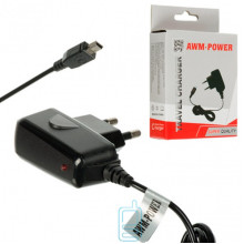 Мережевий зарядний пристрій AWM Power 0.8A V3 mini-USB black