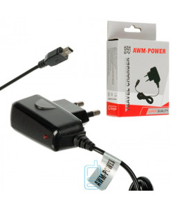 Мережевий зарядний пристрій AWM Power 0.8A V3 mini-USB black