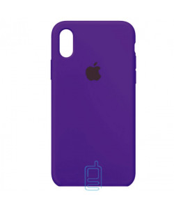 Чехол Silicone Case Full iPhone XS Max фиолетовый