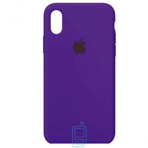 Чехол Silicone Case Full iPhone XS Max фиолетовый