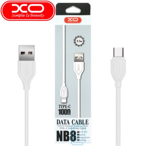 USB кабель XO NB8 Type-C 1m білий