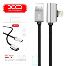 USB кабель XO NB46 2in1 Apple Lightning + Apple Earphone cable 1m серебристый