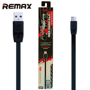USB кабель Remax FullSpeed RC-001m micro USB 2m черный