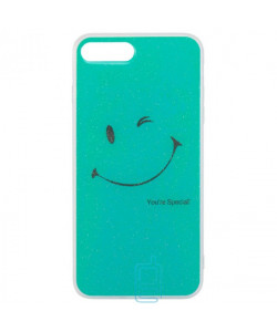 Чохол силіконовий Glue Case Smile shine iPhone 7 Plus, 8 Plus бірюзовий