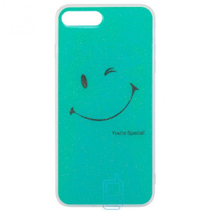 Чохол силіконовий Glue Case Smile shine iPhone 7 Plus, 8 Plus бірюзовий