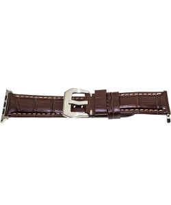 Ремінець Apple Watch 42mm – Шкіра Крокодила (Темно-коричневий)