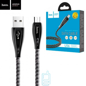 USB Кабель Hoco U56 ″Metal armor″ micro USB 1.2М серый