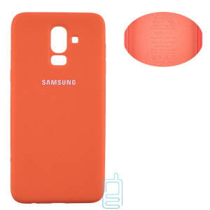 Чехол Silicone Cover Full Samsung J8 2018 J810 оранжевый