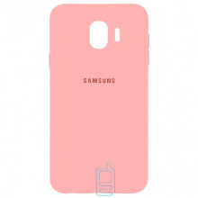 Чехол Silicone Case Full Samsung J4 2018 J400 розовый