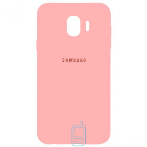 Чехол Silicone Case Full Samsung J4 2018 J400 розовый