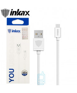 USB кабель inkax CK-01 micro USB 1м білий