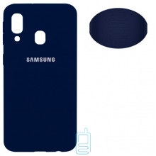 Чехол Silicone Cover Full Samsung A40 2019 A405 синий